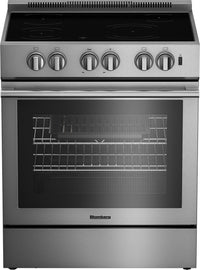 30in electric stainless range with 5.7 cu ft self clean oven, 4 burner