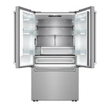 36 Inch Counter Depth Freestanding French Door Refrigerator With Internal Water and Ice