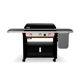 Slate® 30" Rust-Resistant Griddle with Extendable Side Table (Liquid Propane) - Black