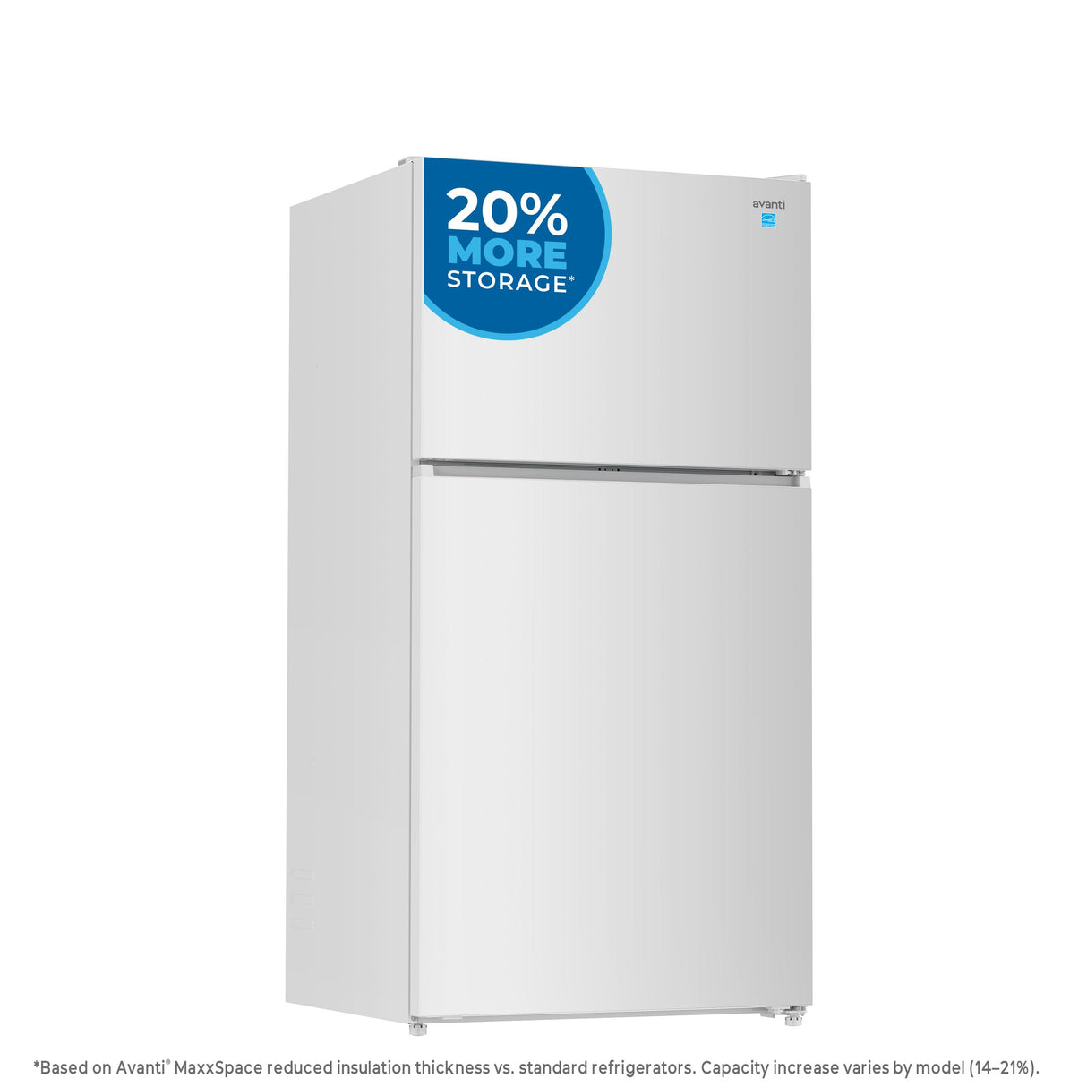 Avanti MaxxSpace Insulation™ Technology Garage-Ready Frost-Free Ice Maker-Ready Refrigerator, 24 cu. ft., ENERGY STAR, White (AVFF24DLJM0W)