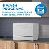 Danby 6 Place Setting Countertop Dishwasher in White