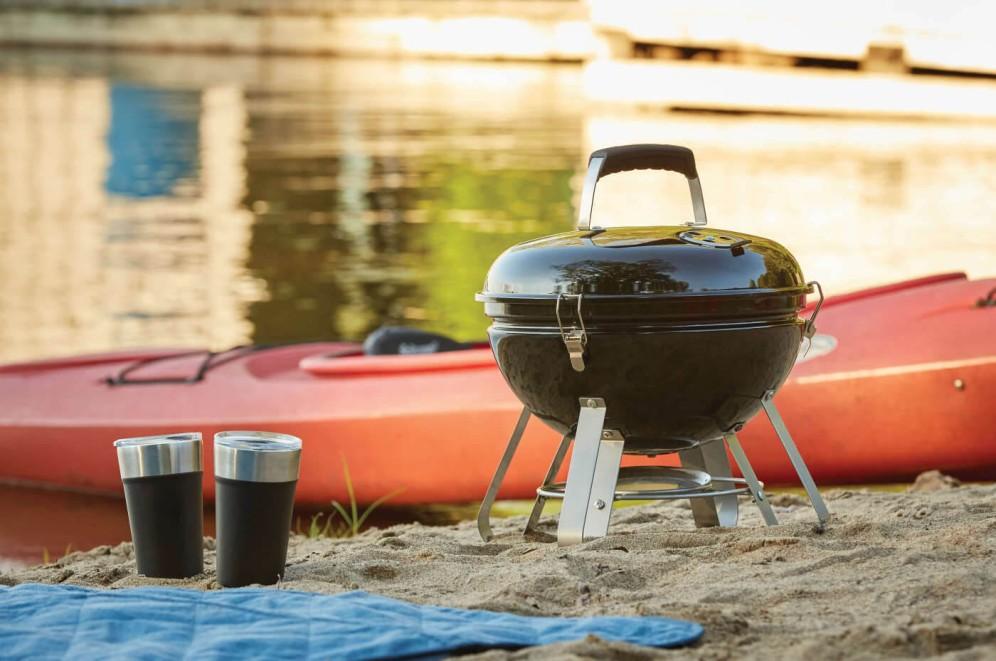 14 inch Portable Charcoal Kettle Grill , Charcoal, Black