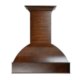 ZLINE 36 in. Wooden Wall Mount Range Hood in Walnut and Hamilton - Includes Remote Motor (369WH-RS-36)