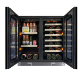 30" Beverage/Wine Double Door Panel Ready Glass