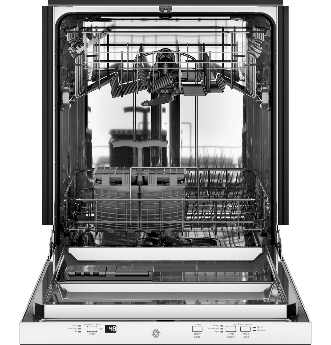 GE® ENERGY STAR® ADA Compliant Stainless Steel Interior Dishwasher with Sanitize Cycle