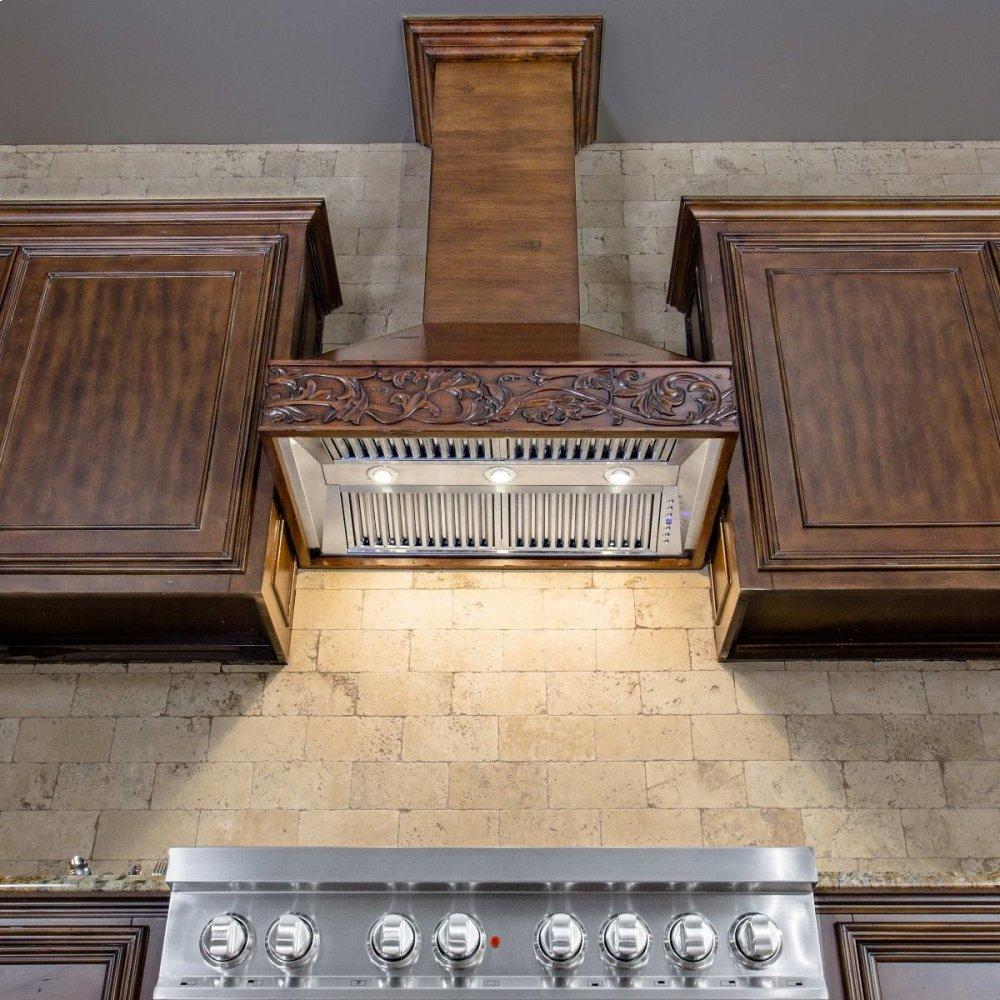 ZLINE 30" Designer Series Wooden Wall Range Hood with Crown Molding (373WH-30)