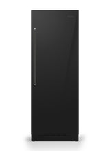 30" W. Integrated Column Door Panel - RVL Black Glass Right Hinge