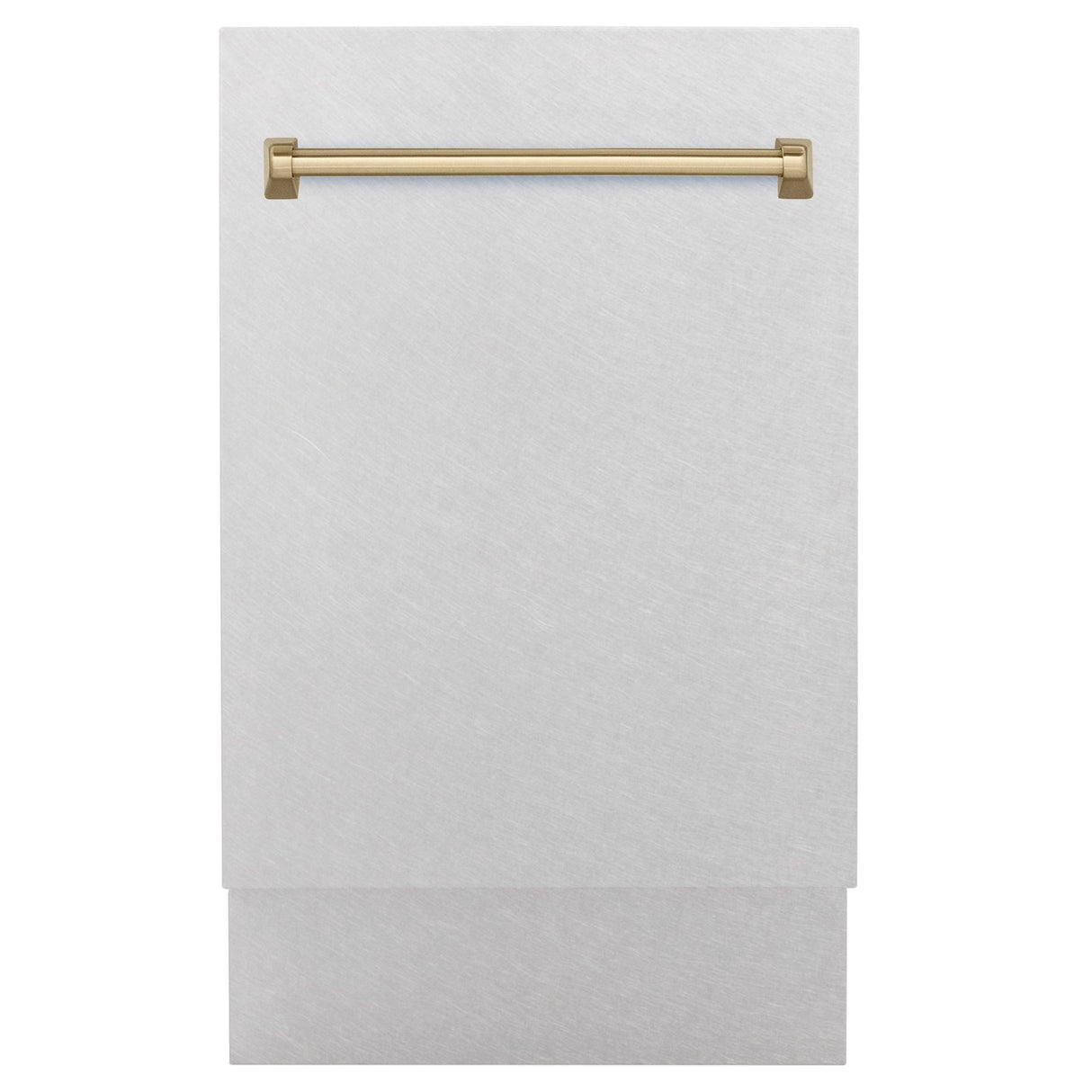 ZLINE Autograph Edition 18" Compact 3rd Rack Top Control Dishwasher in DuraSnow Stainless Steel with Accent Handle, 51dBa (DWVZ-SN-18) [Color: Champagne Bronze]