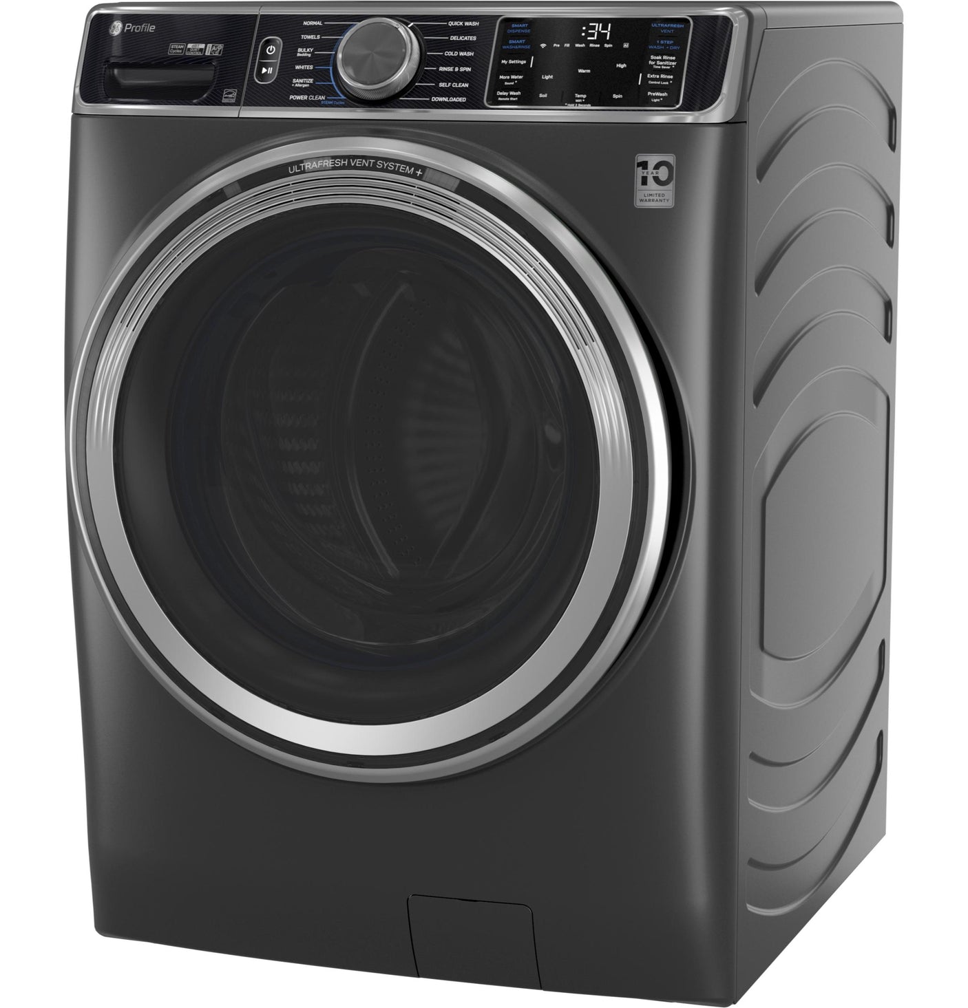 GE Profile™ 5.5 cu. ft. Capacity Smart Front Load ENERGY STAR® Steam Washer with UltraFresh Vent System+ and Smart Wash & Smart Rinse