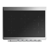 ILVE UMIB36NR3BUC Majestic III 36 inch Induction Range with 6 Elements, 3.5 cu. ft. Total Oven Capacity (Triple Glass Door, Burgundy, Chrome)