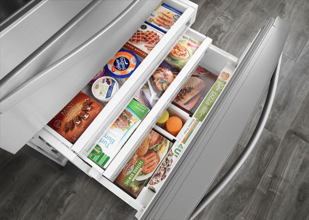 36-inch Wide 4-Door Refrigerator with More Flexible Storage