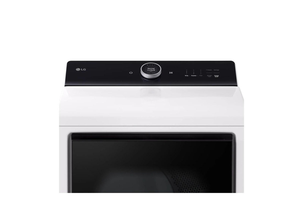 7.3 cu.ft. Ultra Large High Efficiency Gas TurboSteam™ LG EasyLoad™ Door, Wi-Fi Connectivity, White