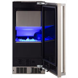 15" Clear Ice Machine with Sapphire Illuminice - Gravity Drain - Stainless Steel Door with Integrated Left Hinge