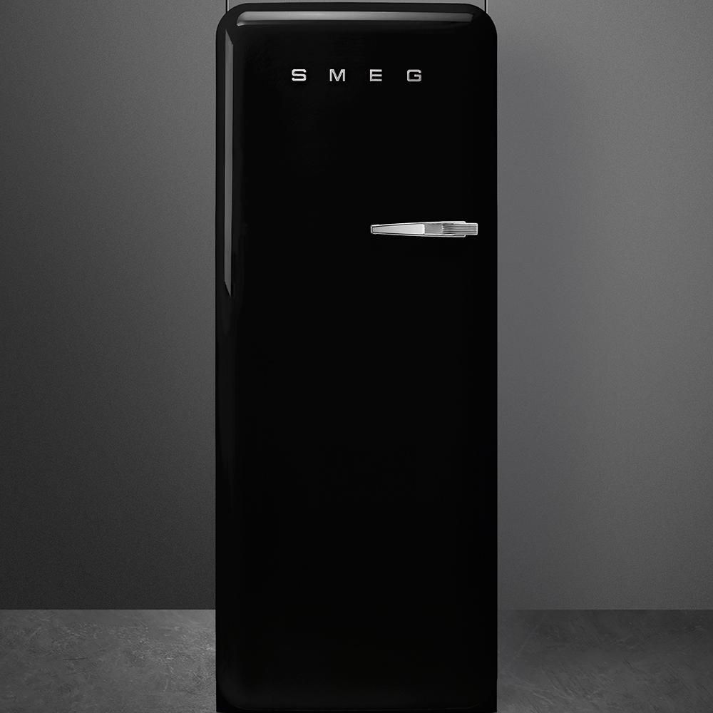 Approx 24" 50'S Style Refrigerator with ice compartment, Black, Left hand hinge