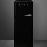 Approx 24" 50'S Style Refrigerator with ice compartment, Black, Left hand hinge