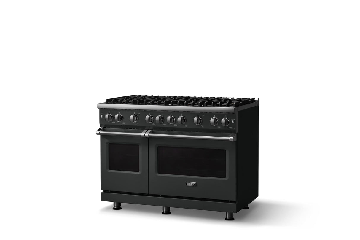 48"W. Sealed Burner Gas Range (Burner: 8b, Finish: Antique Bronze, Trim: Polished Chrome, Fuel: Natural Gas)