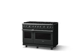 48"W. Sealed Burner Gas Range (Burner: 8b, Finish: Antique Bronze, Trim: Polished Chrome, Fuel: Natural Gas)