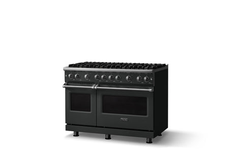 48"W. Sealed Burner Gas Range (Burner: 8b, Finish: Antique Bronze, Trim: Polished Chrome, Fuel: Natural Gas)