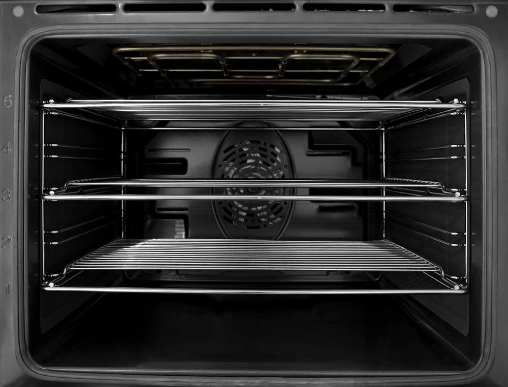 24in Electric, convection w/fan and circular element, smooth top 4 zone, stainless