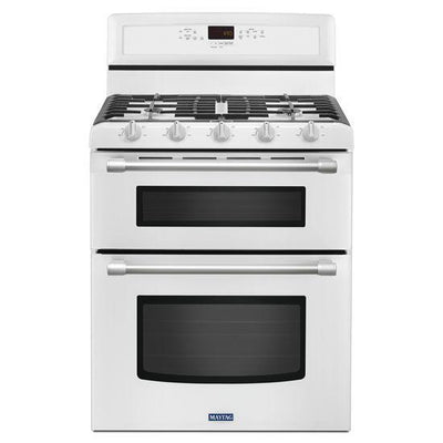 Maytag® 30-inch Wide Double Oven Gas Range with Power™ Burner - 6.0 cu. ft. - White