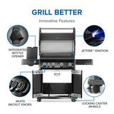Rogue PRO 525 SIB with Infrared Side Burner , Propane, Black