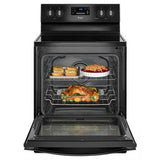 Whirlpool® 6.4 Cu. Ft. Freestanding Electric Range with AquaLift® Self-Cleaning Technology - Black