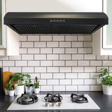 30" 400 CFM Under Cabinet Range Hood Black