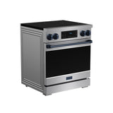 30 Inch Professional Induction Range With Tilt Panel Touch Control In Stainless Steel and Blue  Gordon Ramsay Series