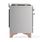 ILVE UM60FSNR3SSP Majestic III 60 inch Dual Fuel Range with 7 Burners, Griddle and French Top, Dual Function Burner with up to 25,000 BTU (Natural Gas, Triple Glass Door, Stainless Steel, Copper)