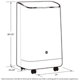 GE® Portable Air Conditioner with Dehumidifier for Medium Rooms up to 450 sq. ft., 12,000 BTU (8,200 BTU SACC)