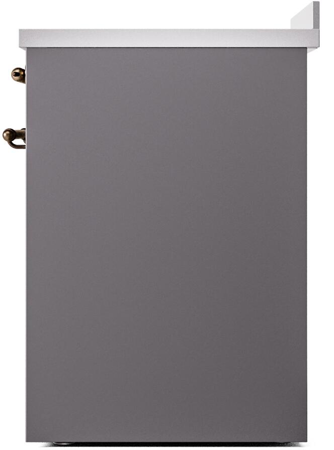 Nostalgie II 30 Inch Electric Freestanding Range in Matte Graphite with Bronze Trim