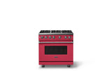 36"W. Sealed Burner Gas Range (Burner: 6b, Finish: Valentine, Trim: Polished Chrome, Fuel: Natural Gas)