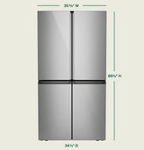 Café™ ENERGY STAR® 28.3 Cu. Ft. Smart Quad-Door Refrigerator in Platinum Glass with Dual-Dispense AutoFill Pitcher