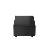 Forno Evoluto Tavolo 51-Inch Black Smart Coffee Table - Dual Refrigerator Drawers, Bluetooth 5.0 Audio, Wireless Charging & RGB Ambient Light