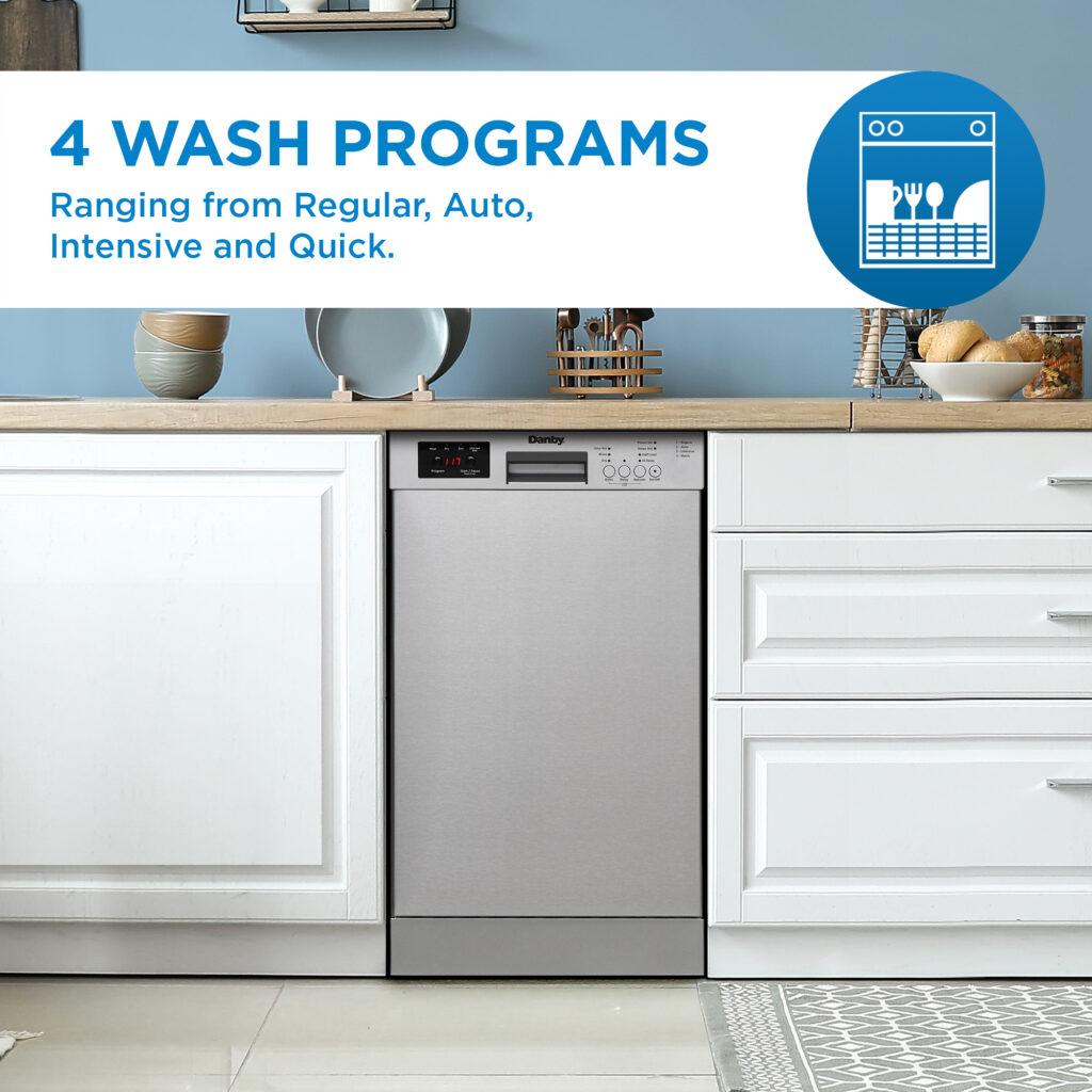 Danby 18" Wide Built-in Dishwasher in Stainless Steel