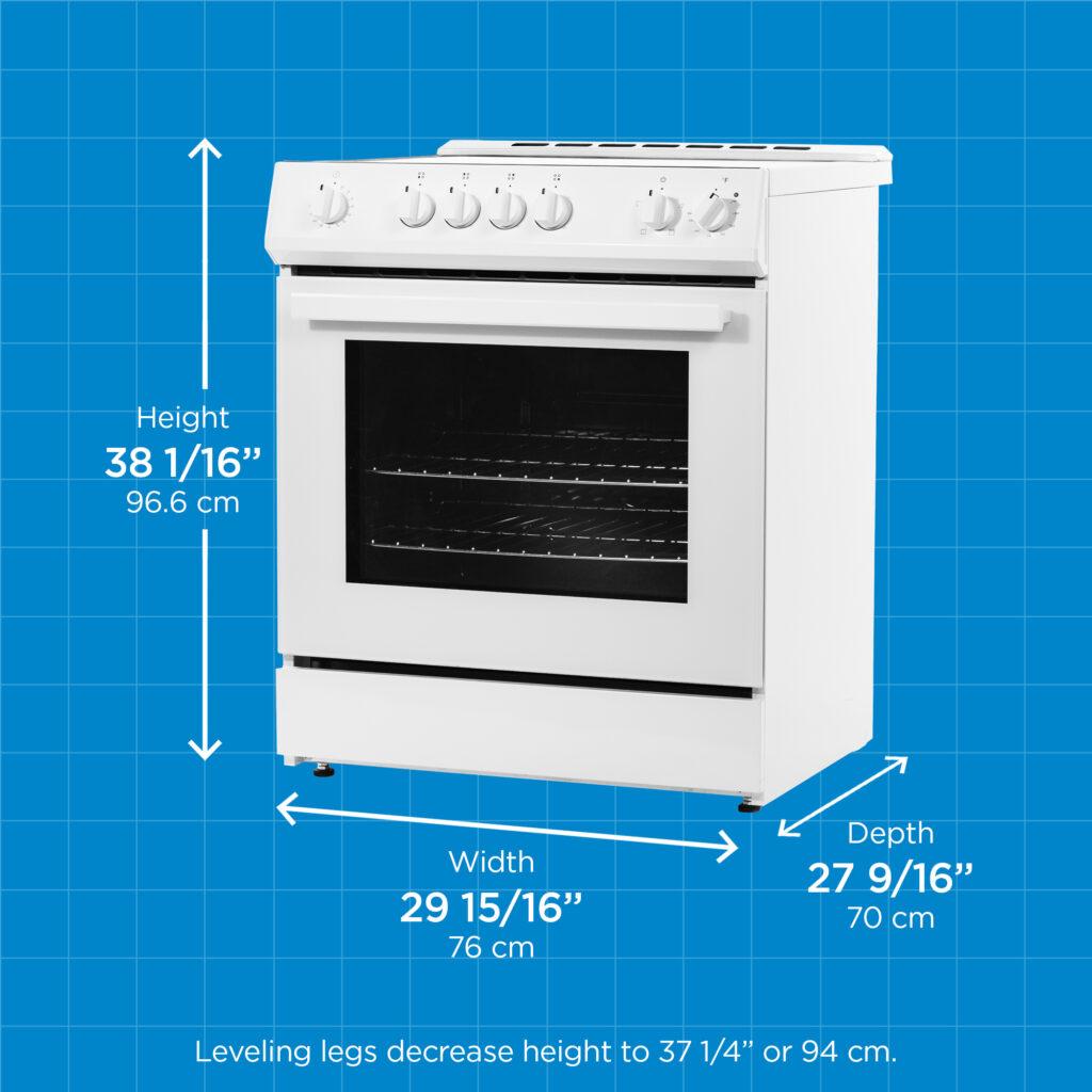 Danby 30 Slide in Smooth Top Electric Range with Knob Controls in White