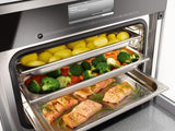 Unperforated steam oven pan - for cooking food in gravy, stock, water (e.g. rice, pasta).