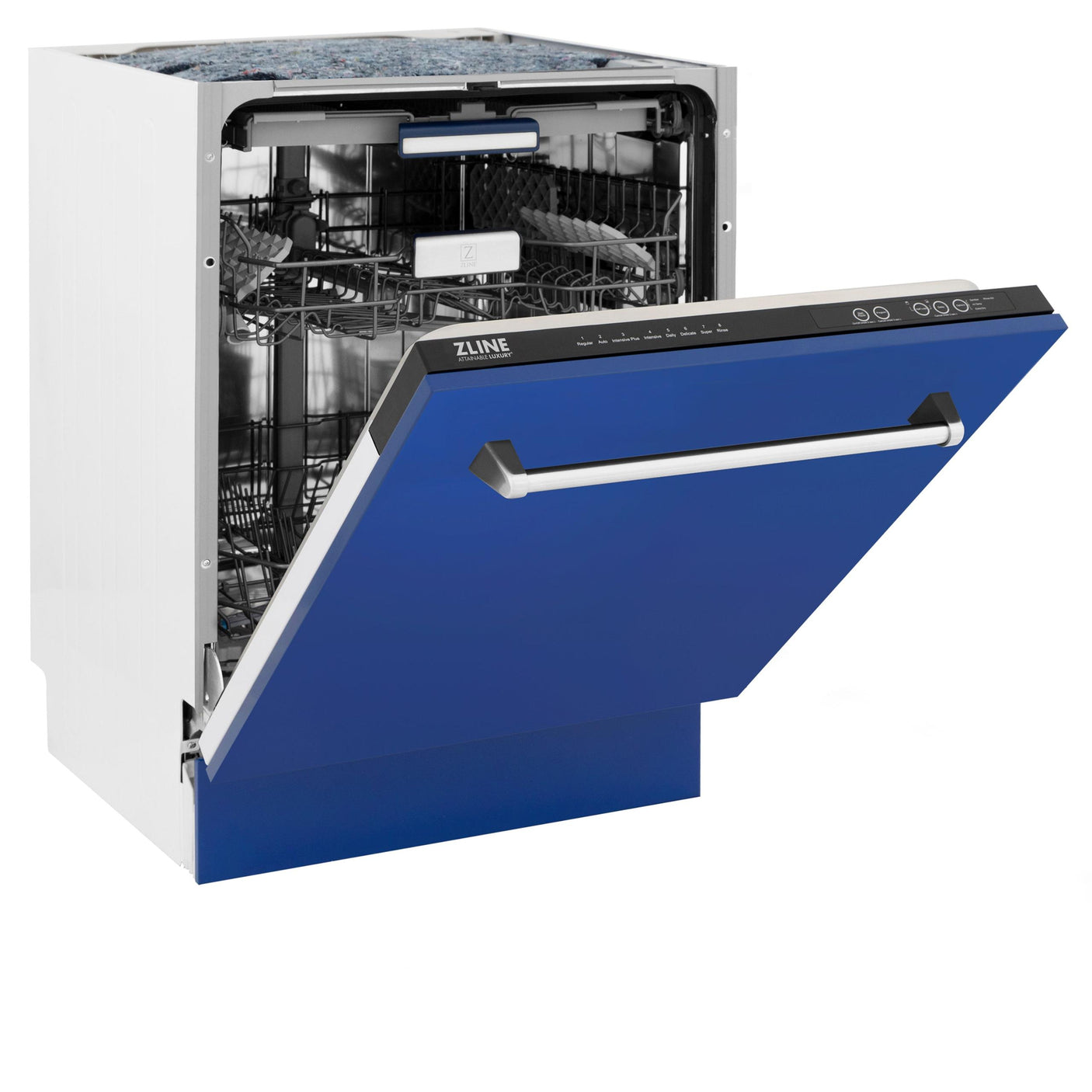 ZLINE 24" Tallac Series 3rd Rack Dishwasher with Traditional Handle, 51dBa (DWV-24) [Color: Blue Matte]