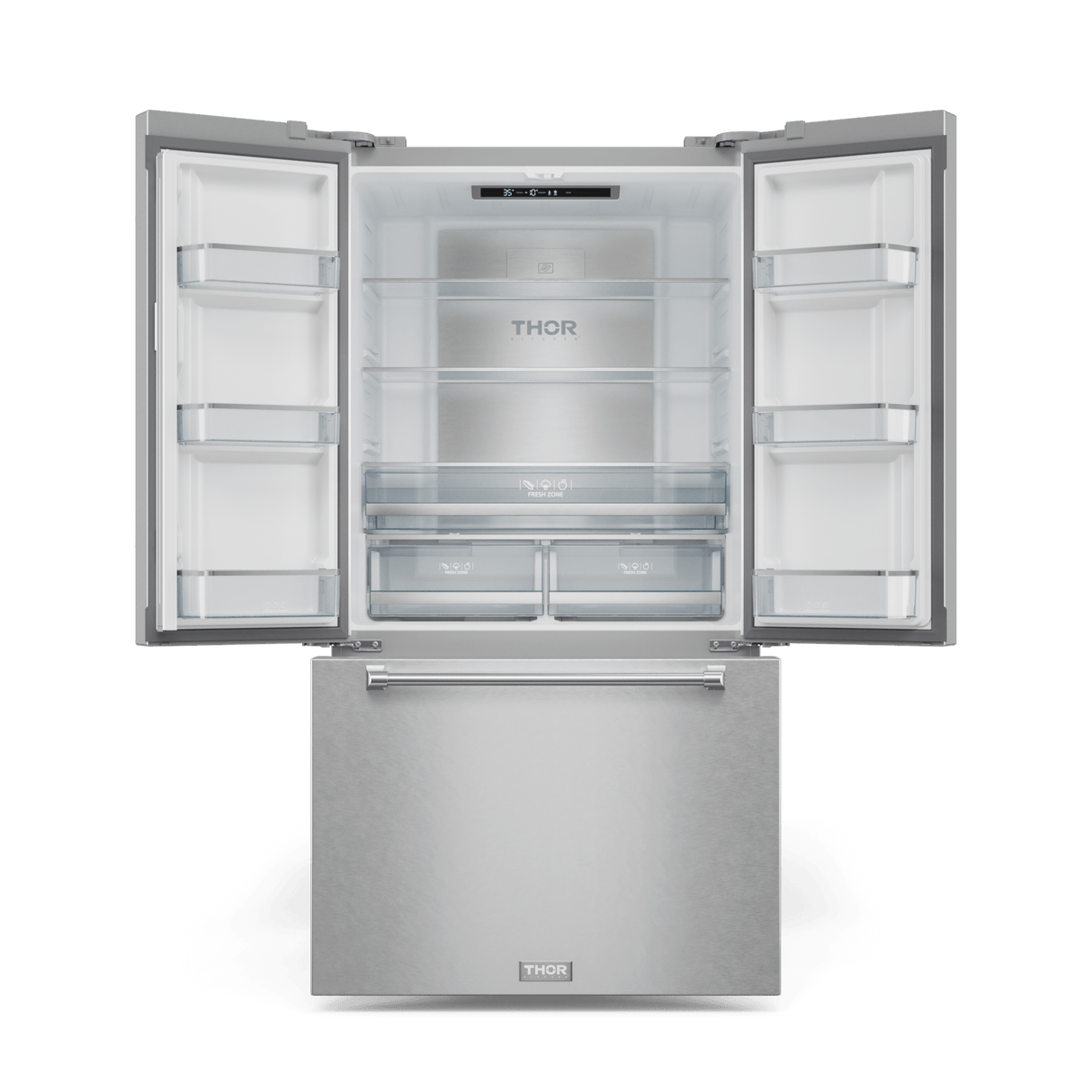 36 Inch 20.3 Cu Ft French Door Counter Depth Refrigerator With Ice Maker In Stainless Steel  Gordon Ramsay Series