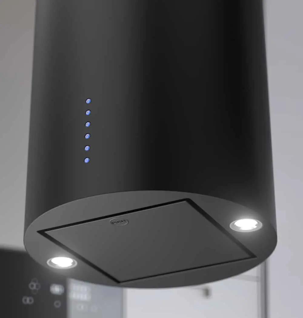 600/395 CFM Designer Cylinder Wall Mount Black