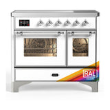 ILVE UMDIB40NR3RAC Majestic III 40 inch Induction Range with 6 Elements, 3.82 cu. ft. Total Oven Capacity (Triple Glass Door, RAL, Chrome)