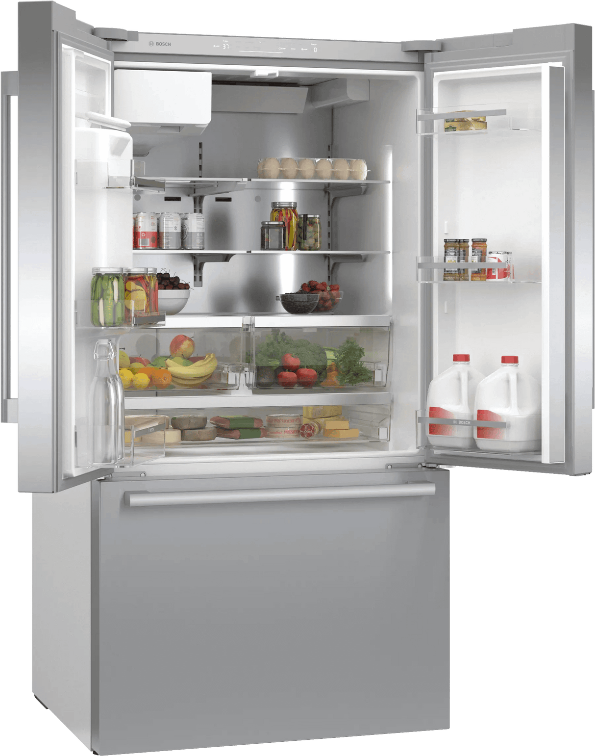 500 Series French Door Bottom Mount Refrigerator 36" Stainless steel (with anti-fingerprint), Total No Frost