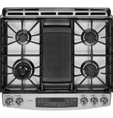 GE Profile™ Series 30" Slide-In Front Control Gas Range with Warming Drawer