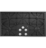 GE® 36" Built-In Gas on Glass Cooktop with 5 Burners and Dishwasher Safe Grates