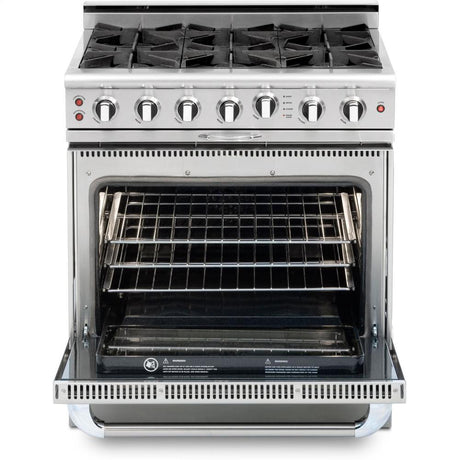 36" Gas Self Clean Range w/ Rorisserie in Oven, 6 Burners