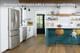 22 Cu. Ft. Counter-Depth 4-Door French Door Refrigerator
