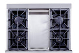 36 Inch Professional Gas Range With Griddle In Stainless Steel