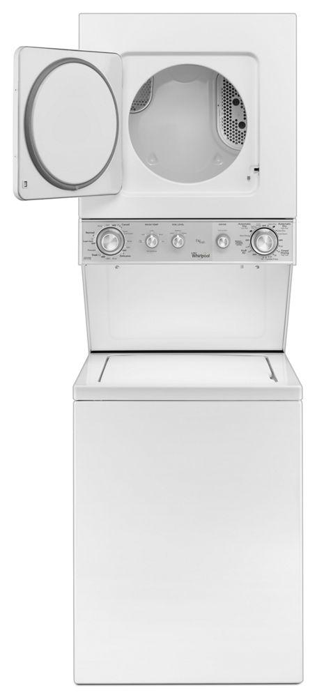 1.5 cu.ft Electric Stacked Laundry Center 5 Wash cycles and AutoDry