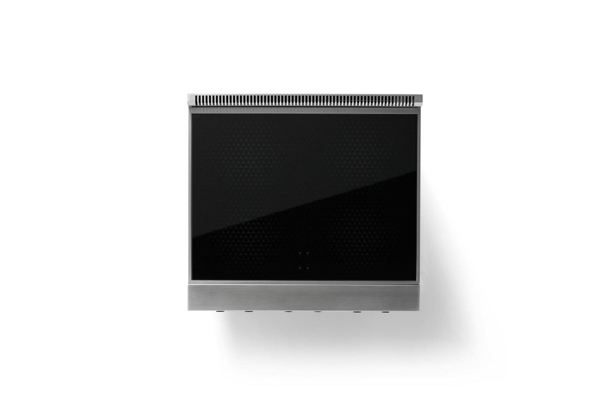 30"W. Induction Range (Finish: November Sky, Trim: Brushed Brass)