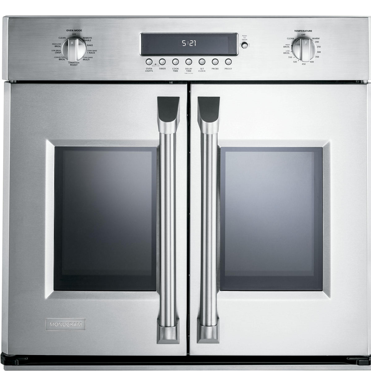 Monogram 30" Professional French-Door Electronic Convection Single Wall Oven